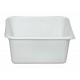 Bassine carré ALUMINIUM ET PLASTIQUE 38 cm blanche