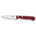 couteau d 'office Au sabot  Lame inox manche rouge  8cm par 6