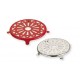 Dessous de Plat métallique rond rouge ilsa diamètre 20 cm