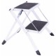 Tabouret, marche pied  2 niveaux noir et blanc 