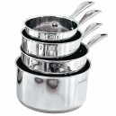 serie de 4 casseroles inox beka chef