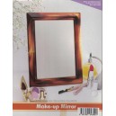 miroir réctangulaire 16*21 cm entourage plastique make up