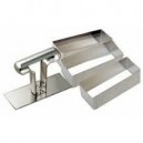 3 cadres rectangle inox avec poussoire 9*3.5 cm 