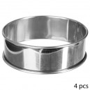 cercle à tartelette inox par 4