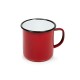 tasse émaillé rouge diamètre 8 cm