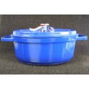 cocotte fonte d'alu ogo ovale 26 cm cm bleu