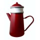 Cafetière à filtre en métal émaillé rouge 1 L