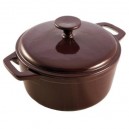 cocotte ronde fonte 28 cm aubergine baumalu