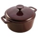 cocotte ronde fonte 28 cm aubergine baumalu