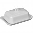 beurrier porcelaine blanche rectangle sur plateau 