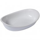 plat à four ovale pyrex blanc 31*21 cm