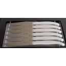 coffret de 6 couteaux laguiole de table lame lisse